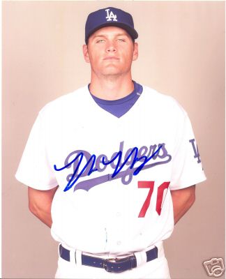 MICHAEL MEGREW LOS ANGELES DODGERS SIGNED 8X10 PHOTO
