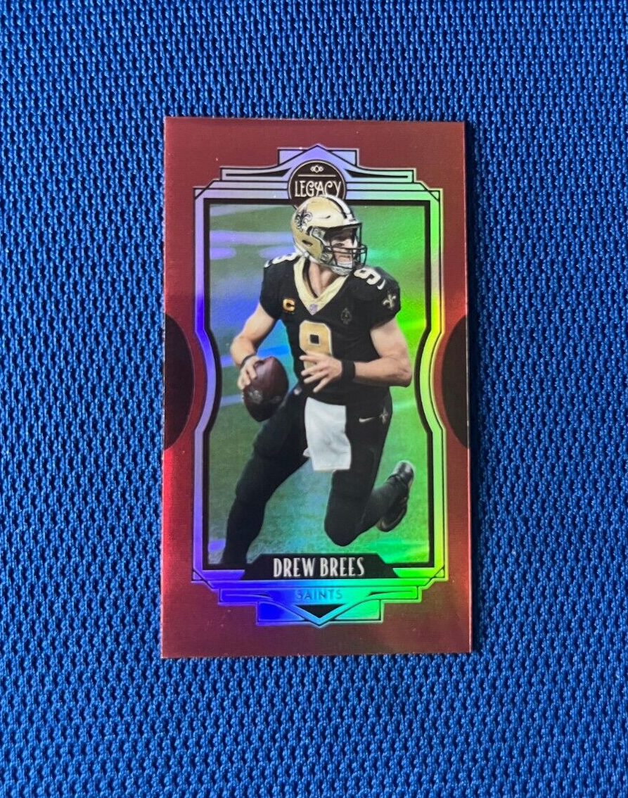 2021 PANINI LEGACY DREW BREWS NEW ORLEANS SAINTS RED MINI CARD /75 #34