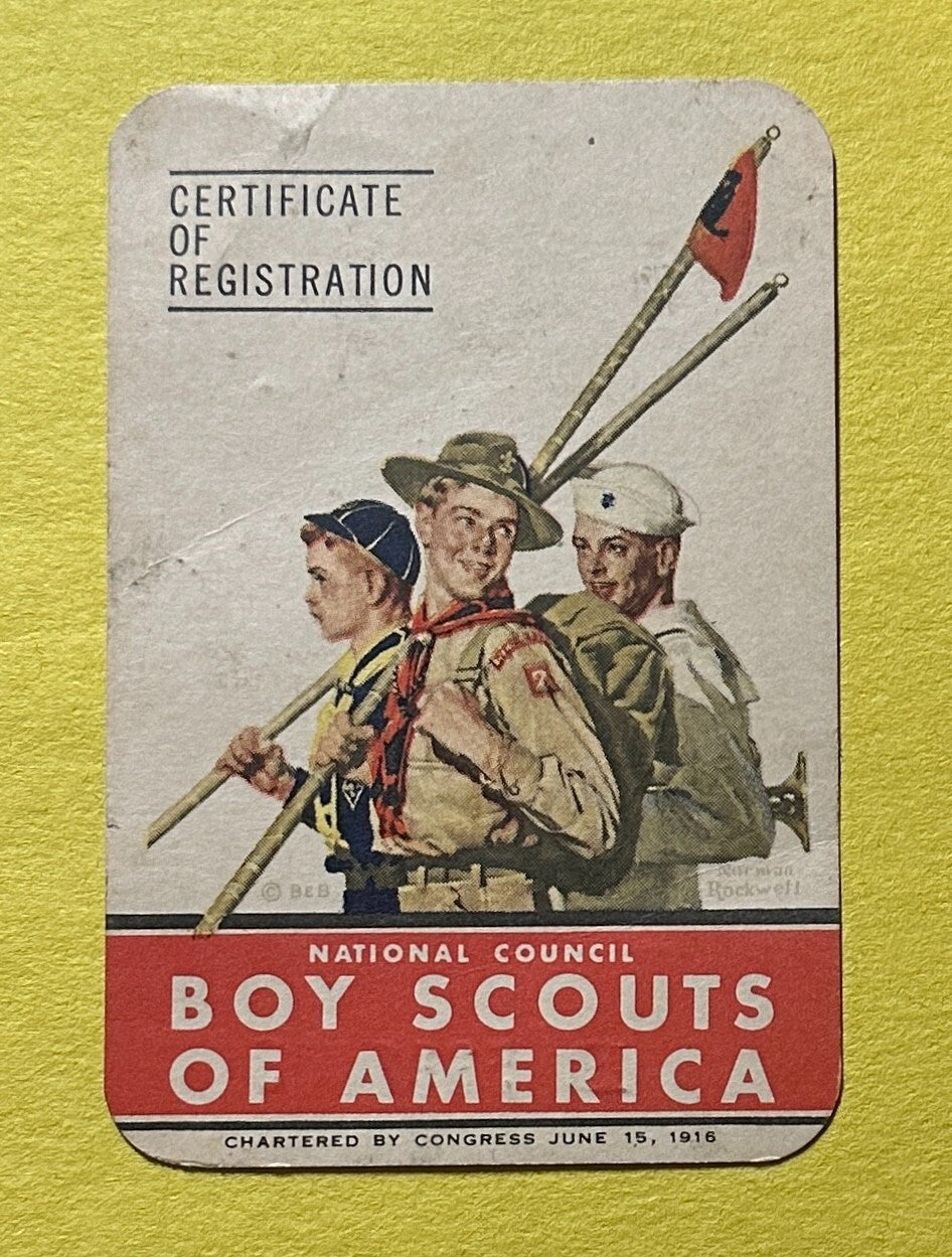 1952 VINTAGE BOY SCOUTS OF AMERICA IDENTIFICATION CARD