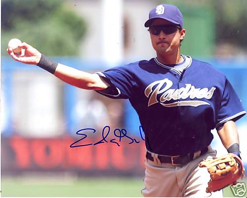 EDGAR GONZALEZ SAN DIEGO PADRES SIGNED 8X10 PHOTO W/COA