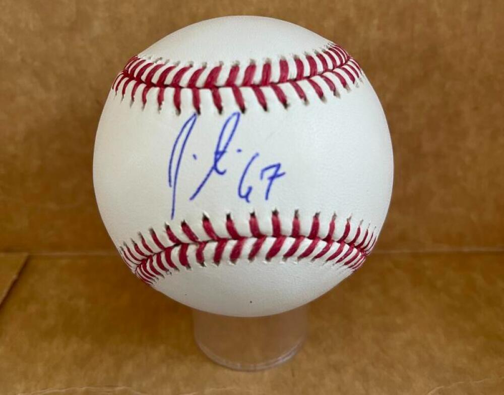 JACOB AMAYA MARLINS SIGNED AUTOGRAPHED M.L. BASEBALL BECKETT AUTH 