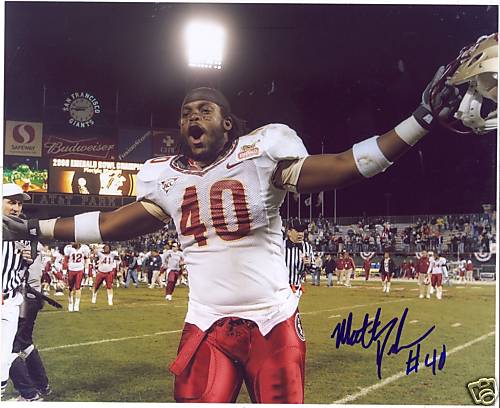 MATT DUNHAM FLORIDA ST. SEMINOLES SIGNED 8X10 PHOTO
