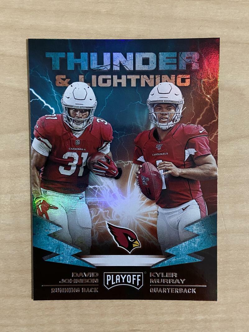 DAVID JOHNSON KYLER MURRAY ARIZONA CARDINALS 2019 PLAYOFF CARD #12