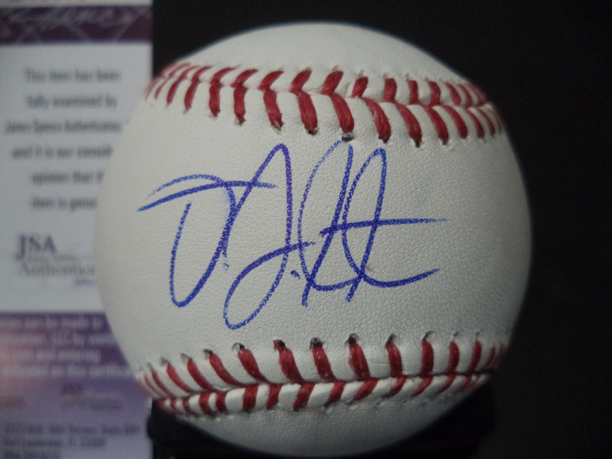 D.J. PETERSON SEATTLE MARINERS SIGNED AUTOGRAPHED ROMLB BASEBALL JSA COA #L45312