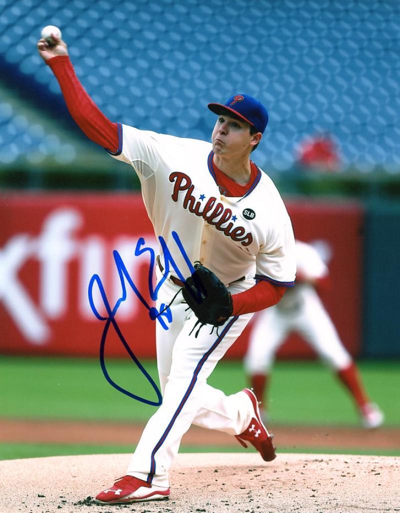 JERAD EICKHOFF PHILADELPHIA PHILLIES SIGNED AUTOGRAPHED  8X10 PHOTO W/COA