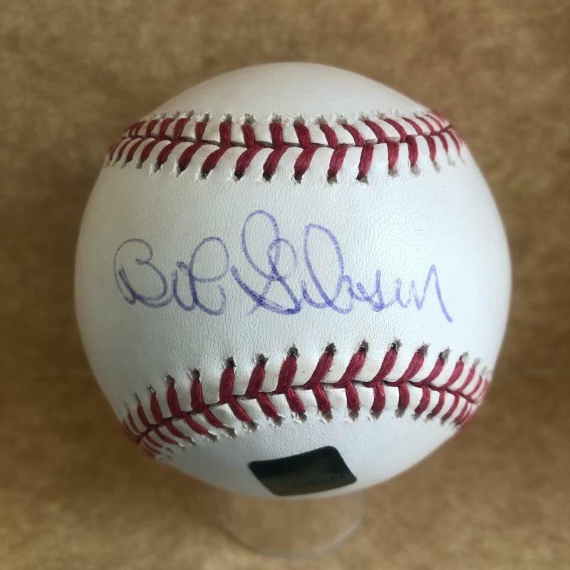 BOB GIBSON ST. LOUIS CARDINALS 2001 TOPPS ARCHIVES RESERVE SIGNED M.L. BASEBALL 