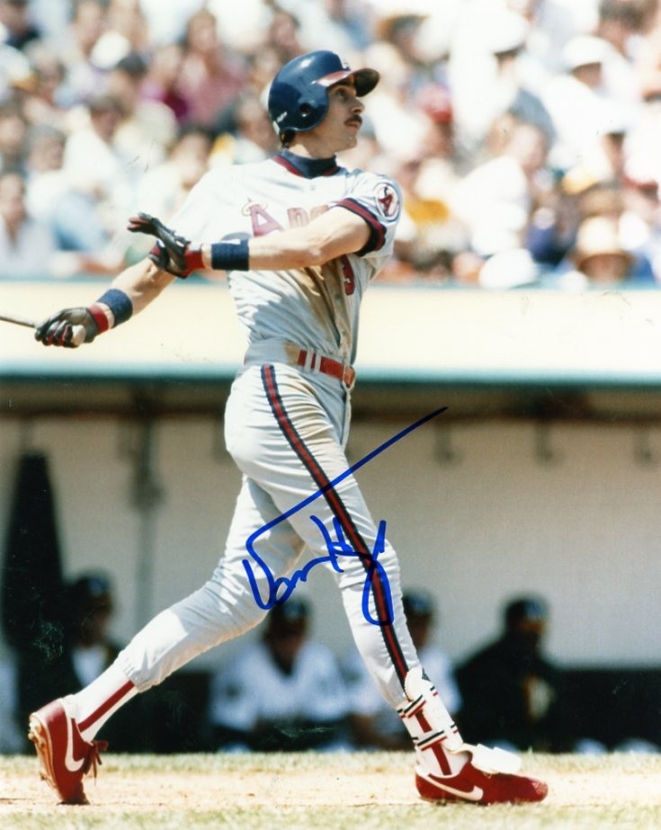 VON HAYES ACTION CALIFORNIA ANGELS  SIGNED AUTOGRAPHED 8X10  PHOTO