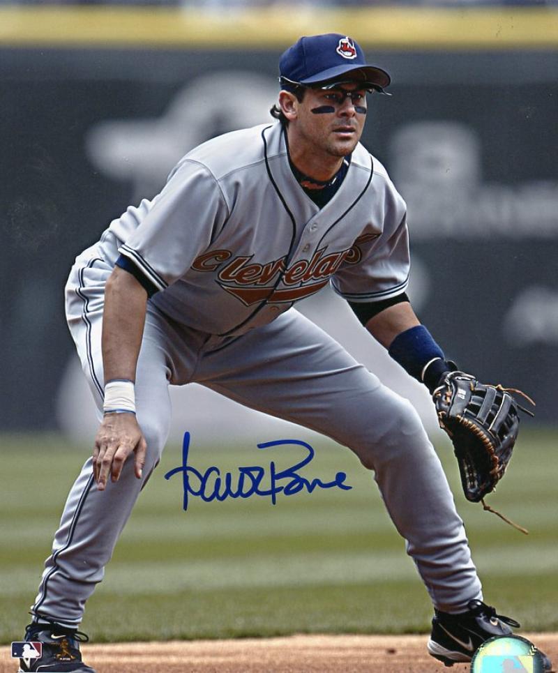 AARON BOONE CLEVELAND INDIANS FIELDING SIGNED AUTOGRAPHED 8X10 PHOTO W/COA