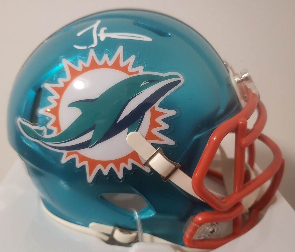 TYREEK HILL MIAMI DOLPHINS SIGNED AUTO AUTOGRAPHED FLASH MINI HELMET BECKETT *