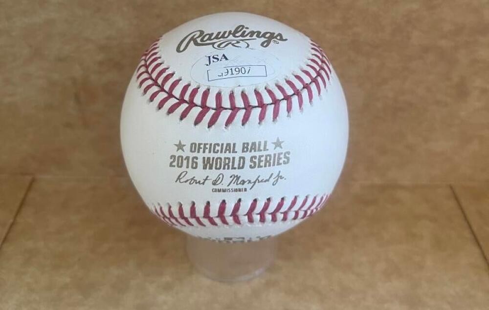 MICHAEL BRANTLEY ASTROS SIGNED 2016 W.S. BASEBALL WRONG YEAR JSA STICKER AUTH