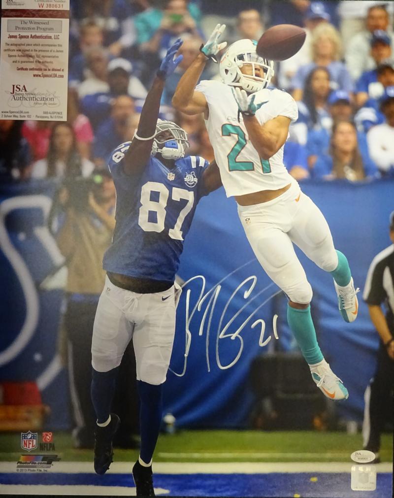 BRENT GRIMES MIAMI DOLPHINS SIGNED AUTOGRAPHED 16X20 PHOTO JSA W380631