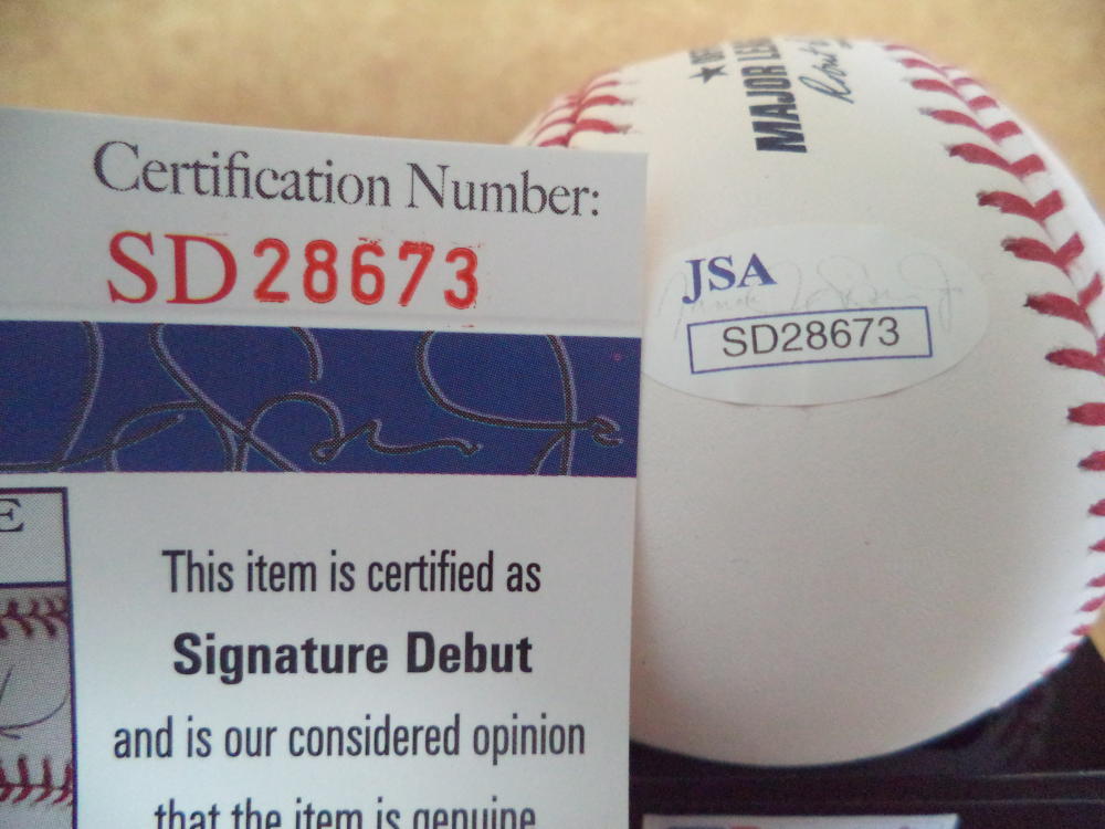 ALEX REYES ST. LOUIS CARDINALS SIGNATURE DEBUT SIGNED M.L. BASEBALL JSA SD28673
