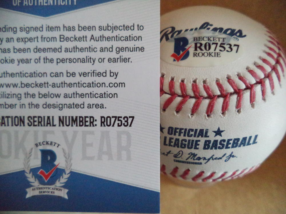 JORDAN SHEFFIELD LA DODGERS ROOKIE YEAR SIGNED AUTO ML BASEBALL BECKETT R07537