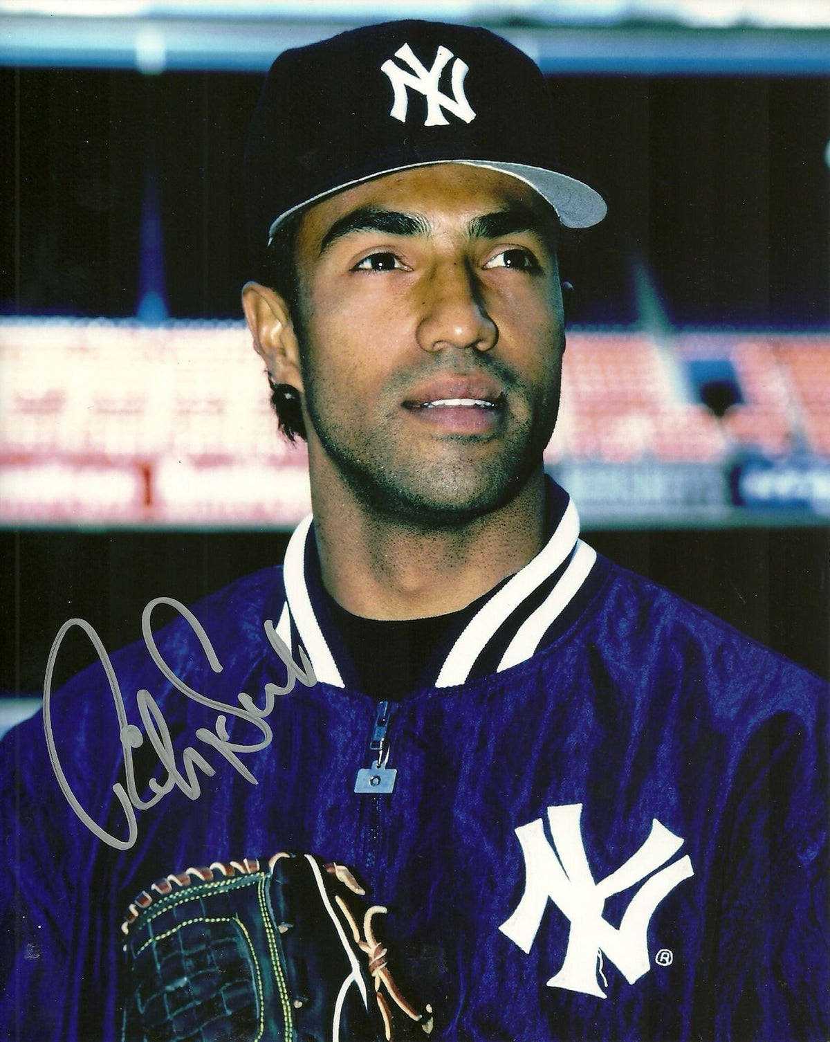 RICKY BONES NEW YORK YANKEES SIGNED AUTOGRAPHED 8x10 PHOTO W/COA POSED