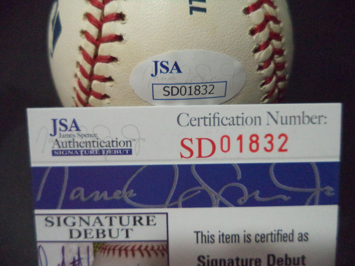 TAYLOR JUMGMANN BREWERS SIGNED AUTO ML BASEBALL SIGNATURE DEBUT JSA COA #SD01832