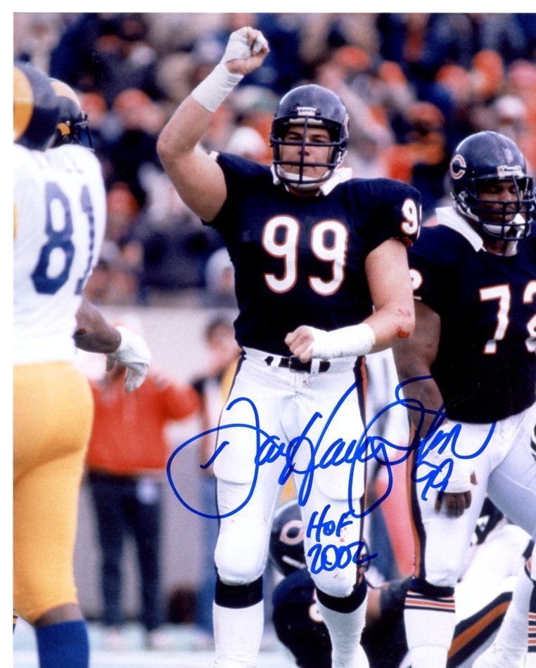 DAN HAMPTON CHICAGO BEARS HOF 2002   SIGNED AUTO 8X10
