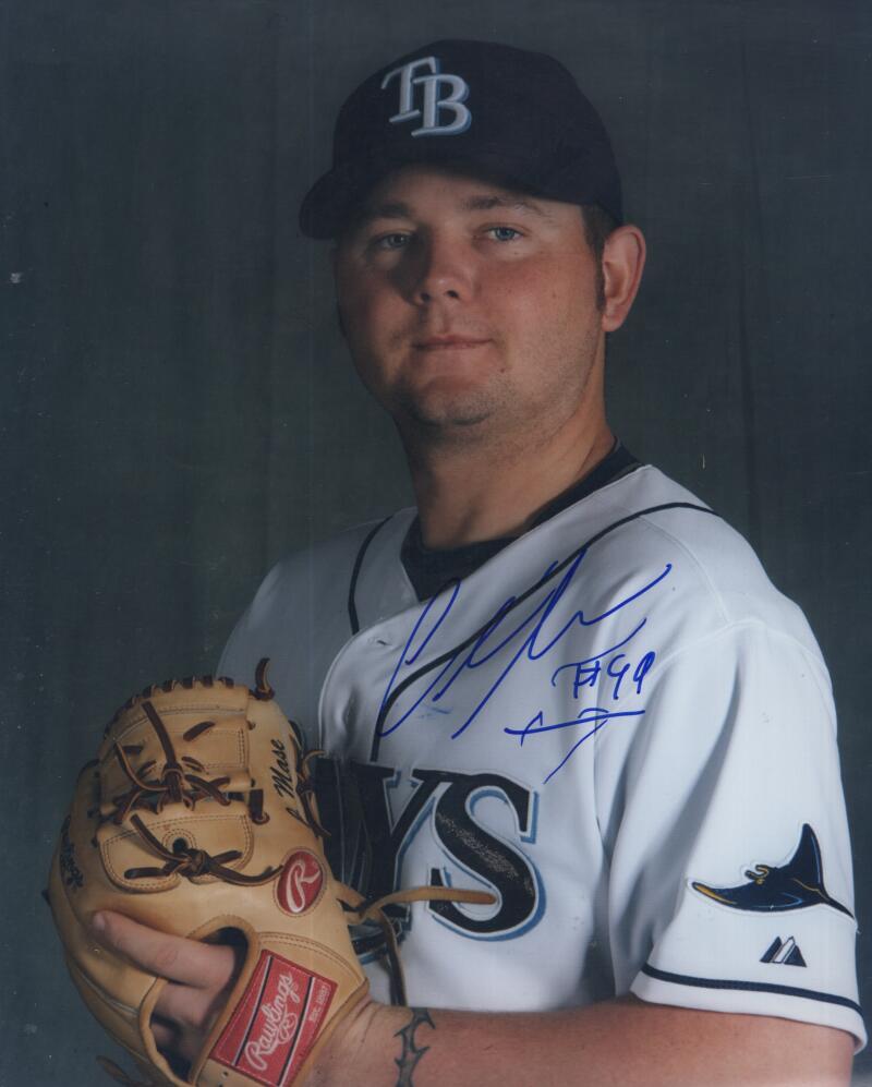 CHRIS MASON TAMPA BAY RAYS SIGNED AUTOGRAPHED 8X10 PHOTO W/ COA