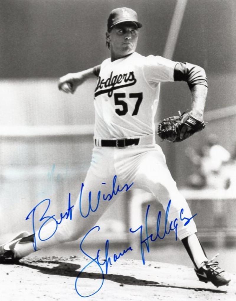 SHAWN HILLEGAS LOS ANGELES DODGERS SIGNED 6X9 W/COA