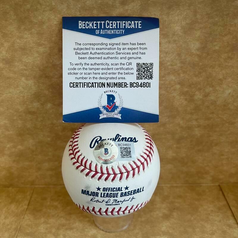ALEC MILLS CHICAGO CUBS SIGNED AUTOGRAPHED M.L. BASEBALL  BAS BC94601