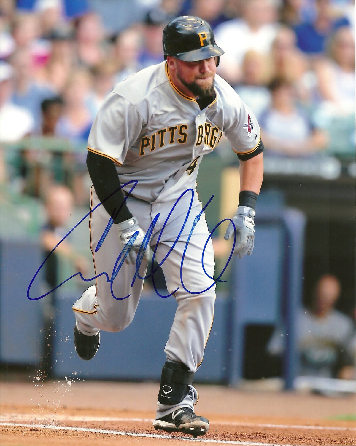  CASEY MCGEHEE PITTSBURGH PIRATES SIGNED AUTOGRAPHED 8x10 PHOTO W/COA SMEARED