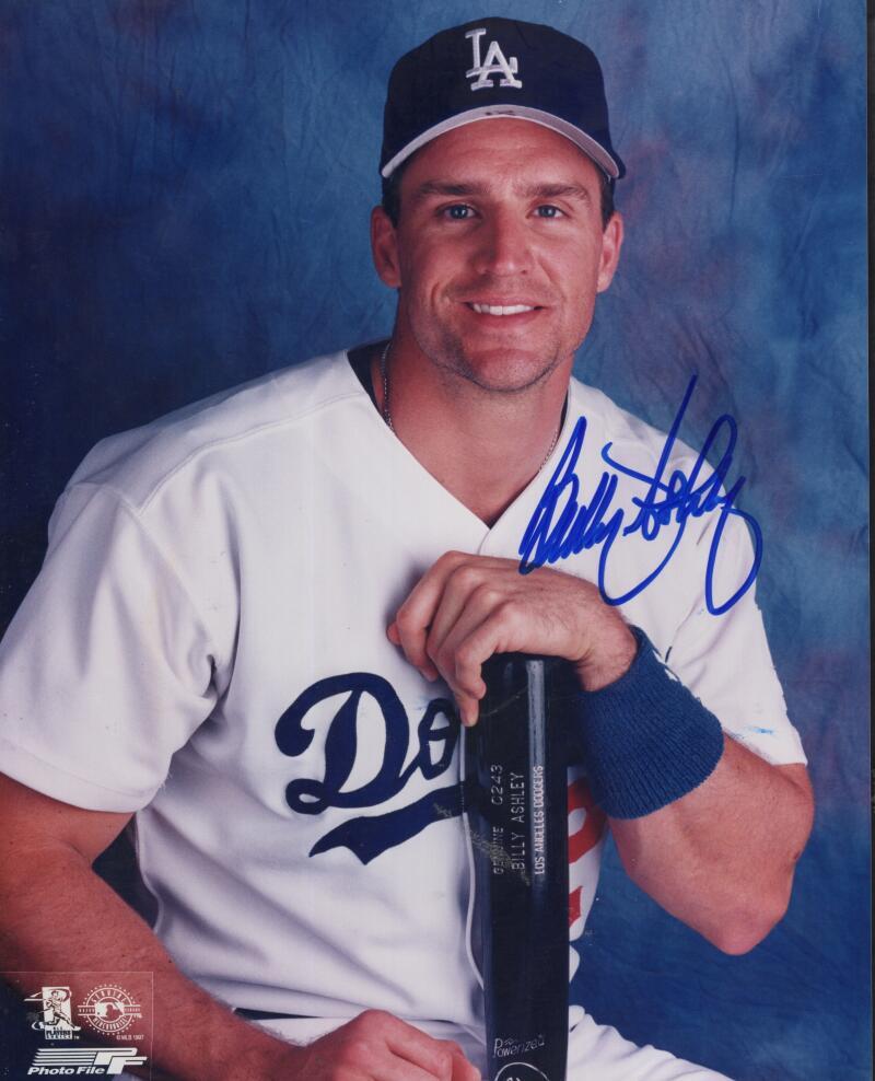 BILLY ASHLEY DODGERS  SIGNED AUTOGRAPHED 8X10 PHOTO W/ COA