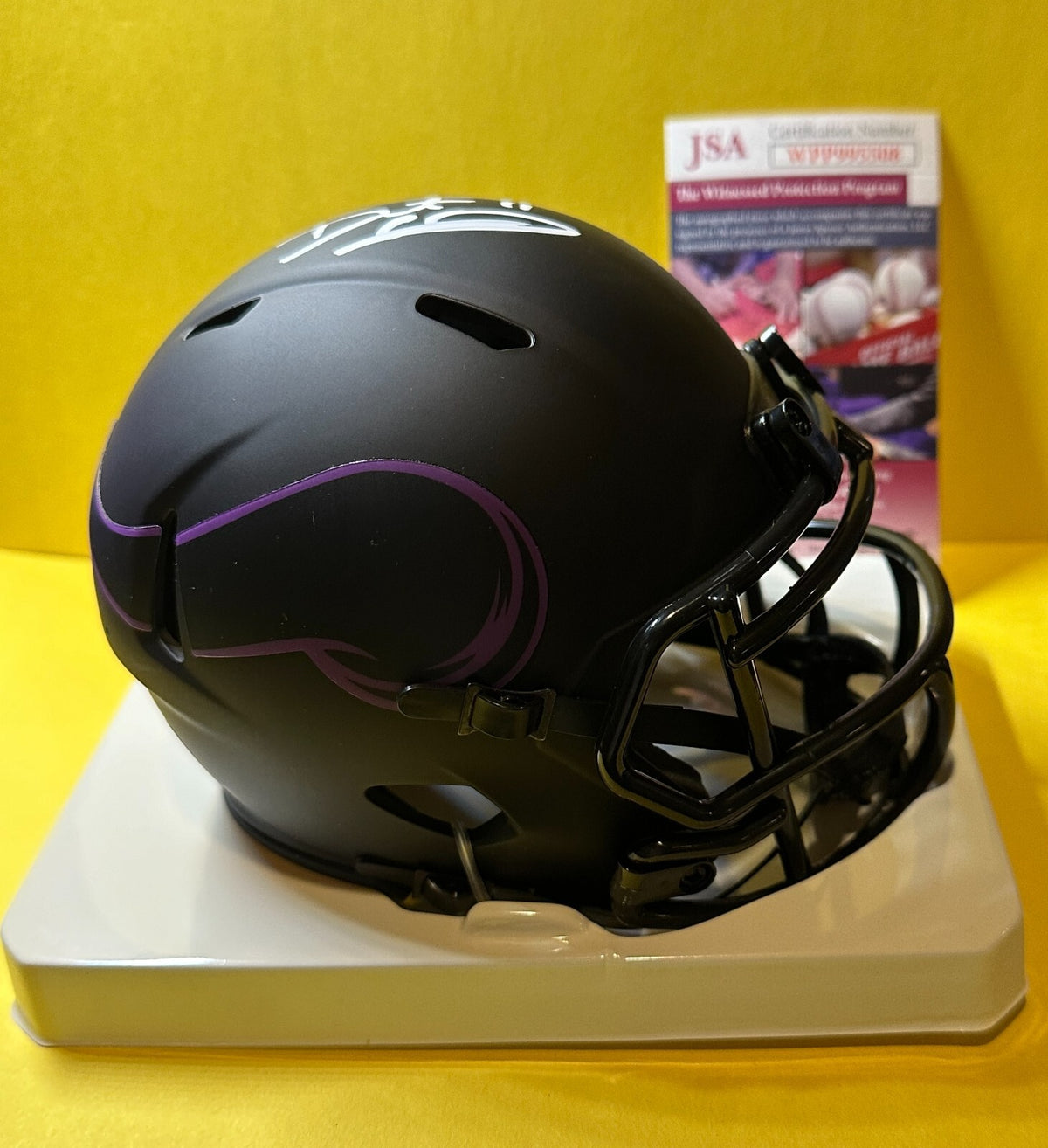 DAUNTE CULPEPPER MINNESOTA VIKINGS SIGNED AUTOGRAPHED ECLIPSE MINI HELMET JSA