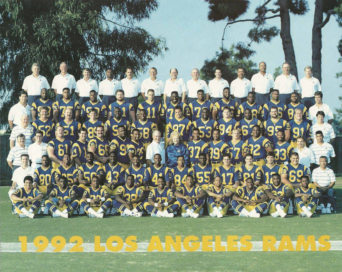 1992 LOS ANGELES RAMS UNSIGNED TEAM 8x10 PHOTO