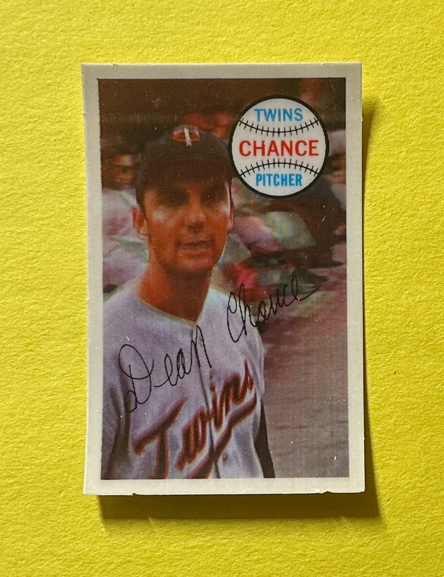 1970 KELLOGG'S 3-D WILMER DEAN CHANCE #67 TWINS
