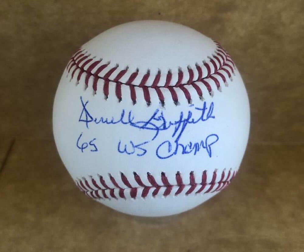DERRELL GRIFFITH LOS ANGELES DODGERS 65 WS CHAMP SIGNED AUTO M.L. BASEBALL BECKE