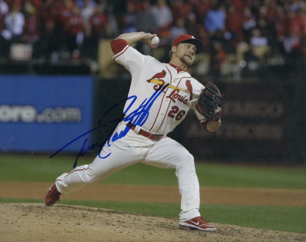 TREVOR ROSENTHAL ST. LOUIS CARDINALS ACTION SIGNED  8X10 PHOTO W/ COA