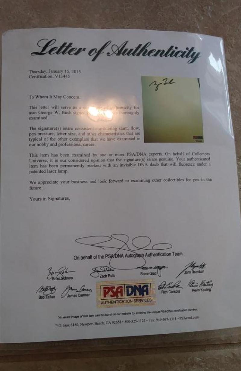 GEORGE W. BUSH 41 A PORTRAIT OF MY FATHER SIGNED AUTO BOOK PSA LOA V13445