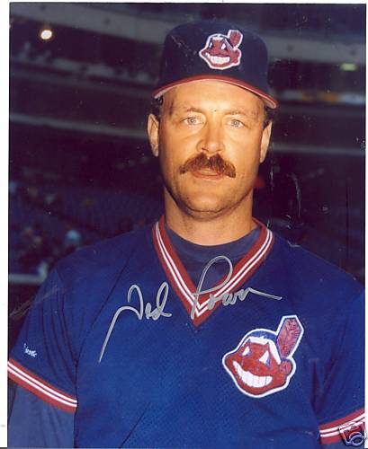 TED POWERS CLEVELAND INDIANS SIGNED 8X10 PHOTO W/COA