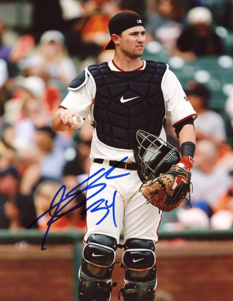ANDREW SUSAC CATCHING SAN FRANCISCO GIANTS SIGNED 8X10 PHOTO W/COA