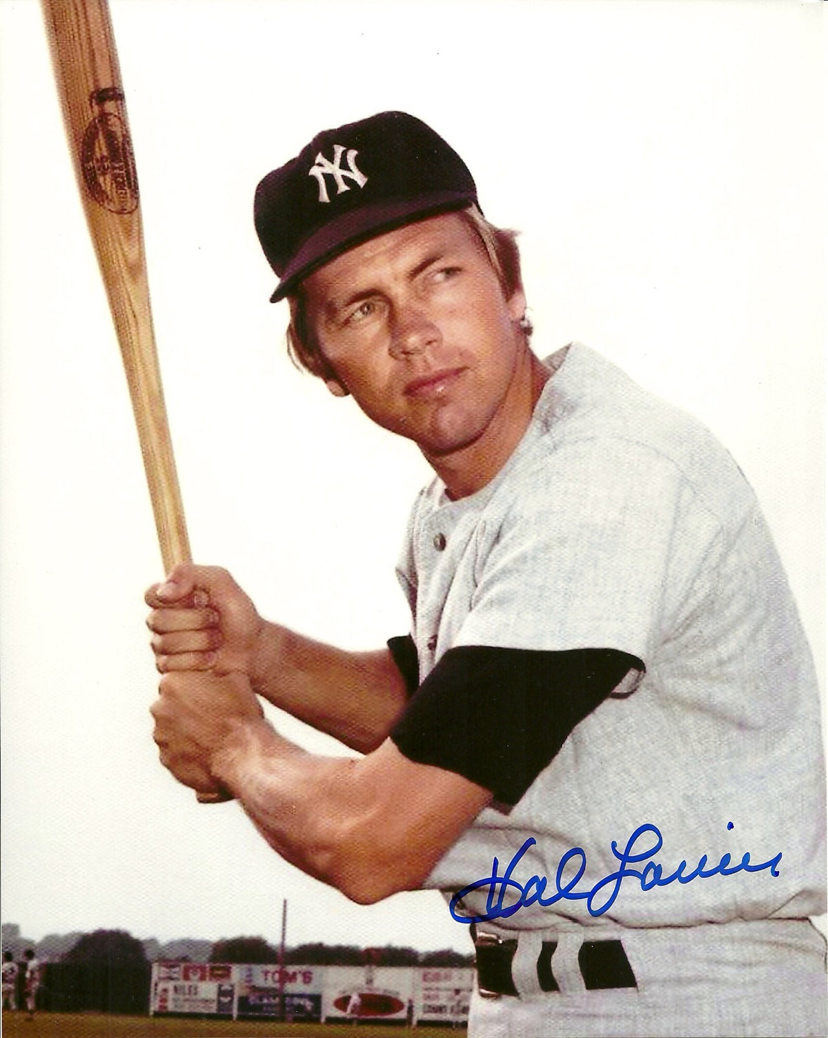 HAL LANIER NEW YORK YANKEES SIGNED AUTO 8x10 PHOTO W/COA
