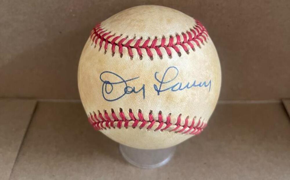 DON LARSEN NY YANKEES SIGNED AUTO VINTAGE A.L. BASEBALL BECKETT AUTH