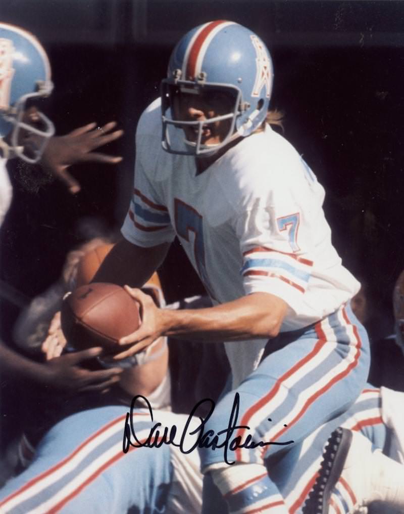 DAN PASTORINI HOUSTON OILERS HAND OFF SIGNED 8X10 PHOTO W/ COA