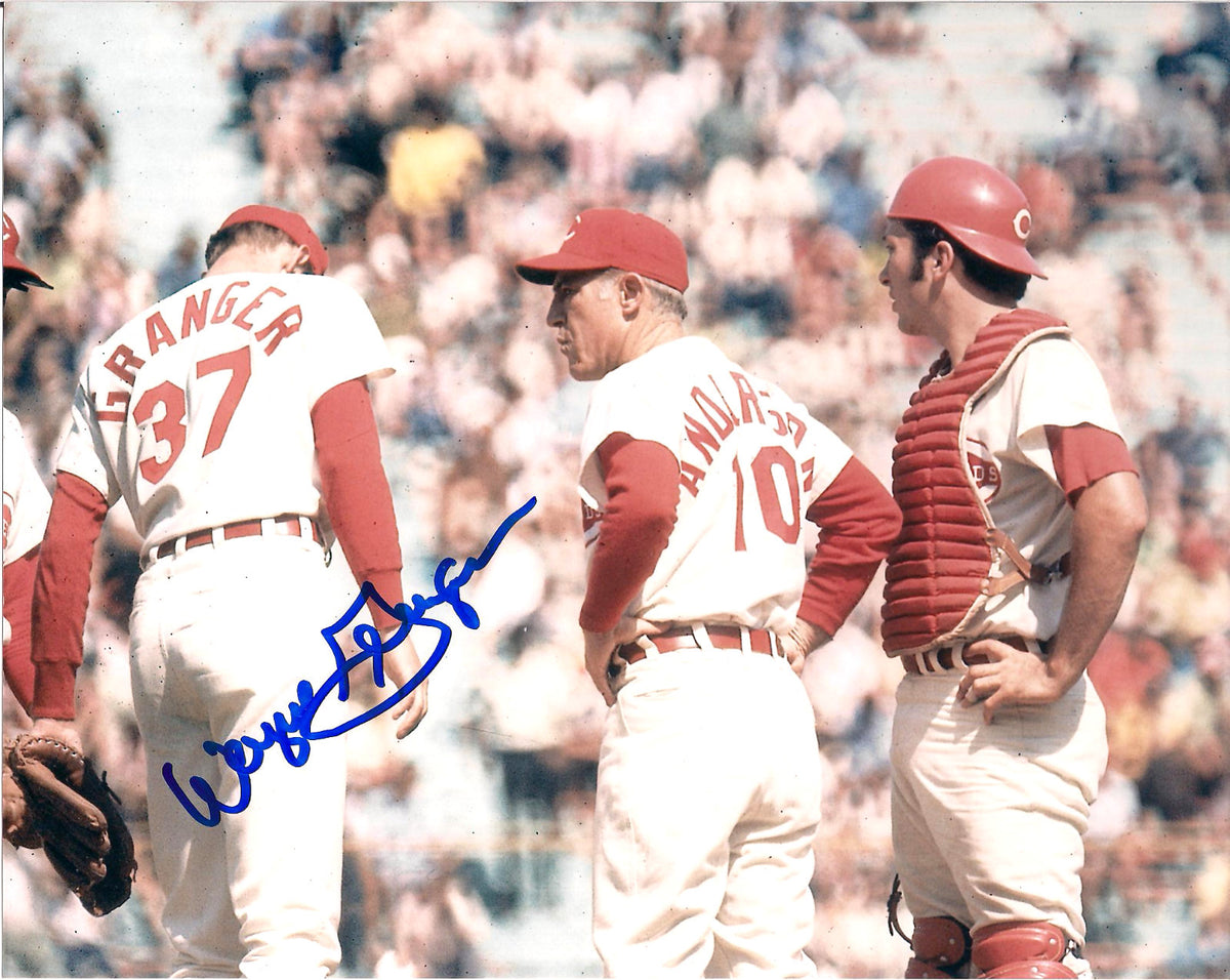 WAYNE GRANGER CINCINNATI REDS SIGNED AUTOGRAPHED 8X10 PHOTO W/COA