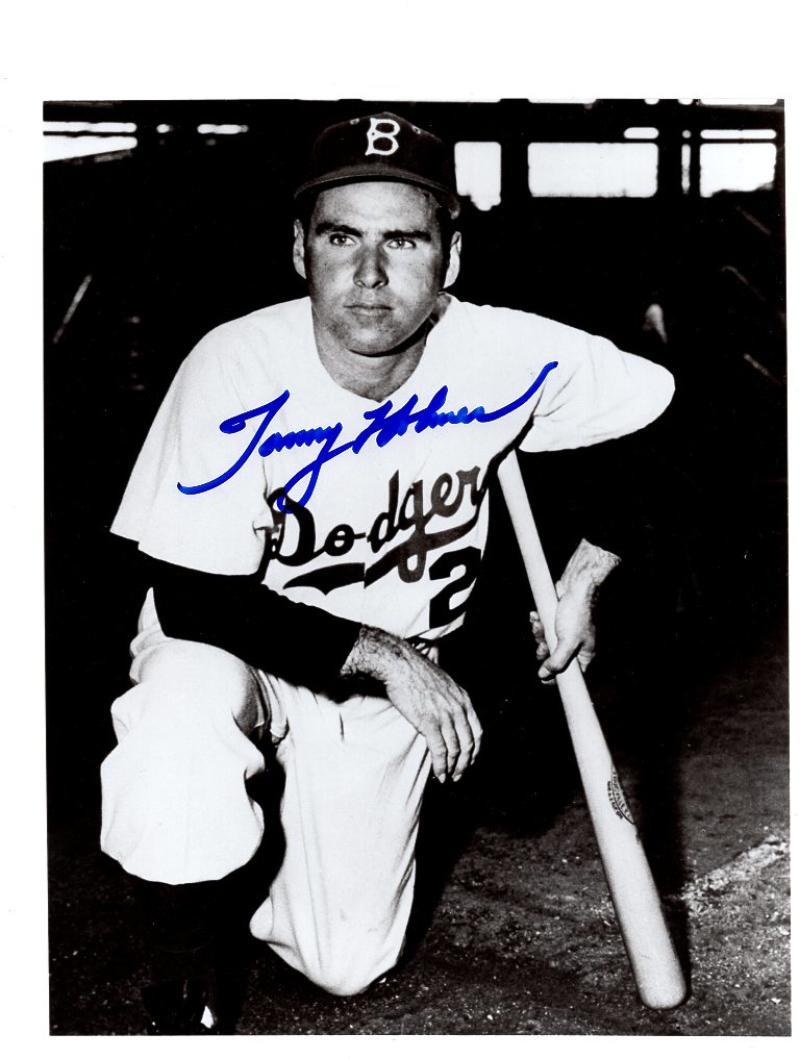 TOMMY HOLMES BROOKLYN DODGERS SIGNED AUTOGRAPHED 8x10 PHOTO W/COA