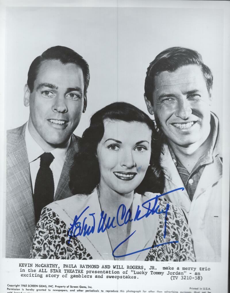 KEVIN MCCARTHY "LUCKY TOM JORDAN" 1963 SIGNED AUTOGRAPHED 8X10 PHOTO W/ COA