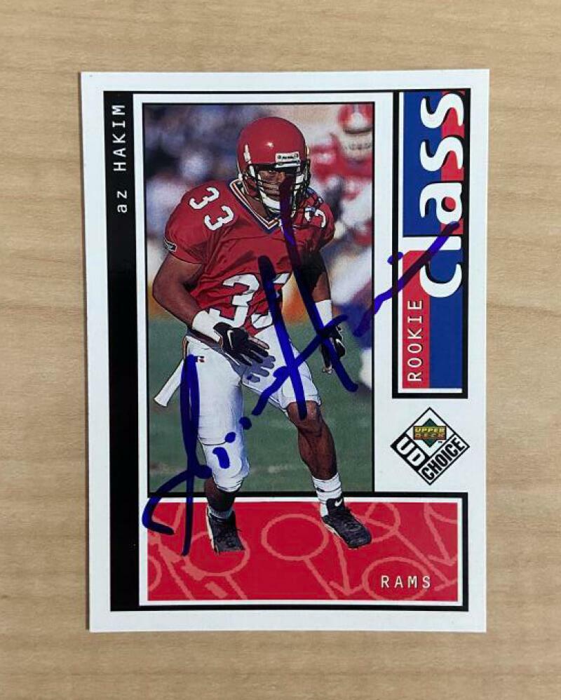 ZAHIR HAKIM ST LOUIS RAMS SIGNED AUTOGRAPHED 1998 UPPER DECK CARD #220 W/COA