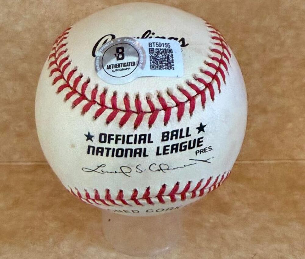 MARK MCGWIRE A'S/CARDINALS SIGNED AUTOGRAPHED N.L. BASEBALL BECKETT AUTH 