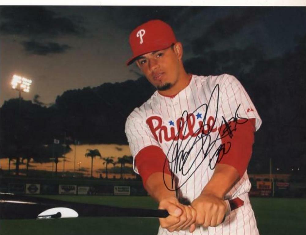 JORGE ALFARO PHILADELPHIA PHILLIES SIGNED AUTOGRAPHED 8X10 W/COA