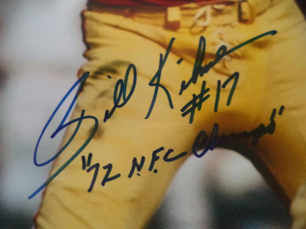 BILLY KILMER "72 NFC CHAMPS" SIGNED AUTOGRAPHED 16X20 PHOTO JSA G37190