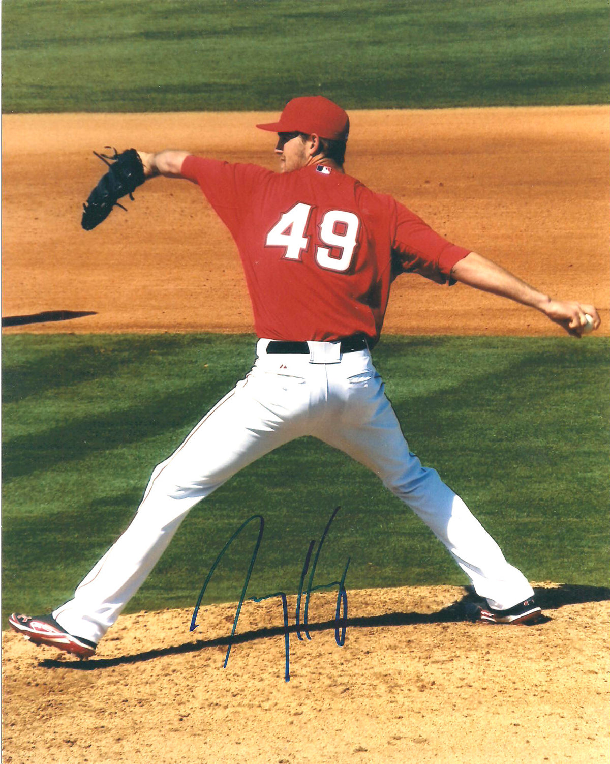 JOHNNY HELLWEG ANAHEIM ANGELS SIGNED AUTOGRAPHED 8X10 PHOTO W/COA