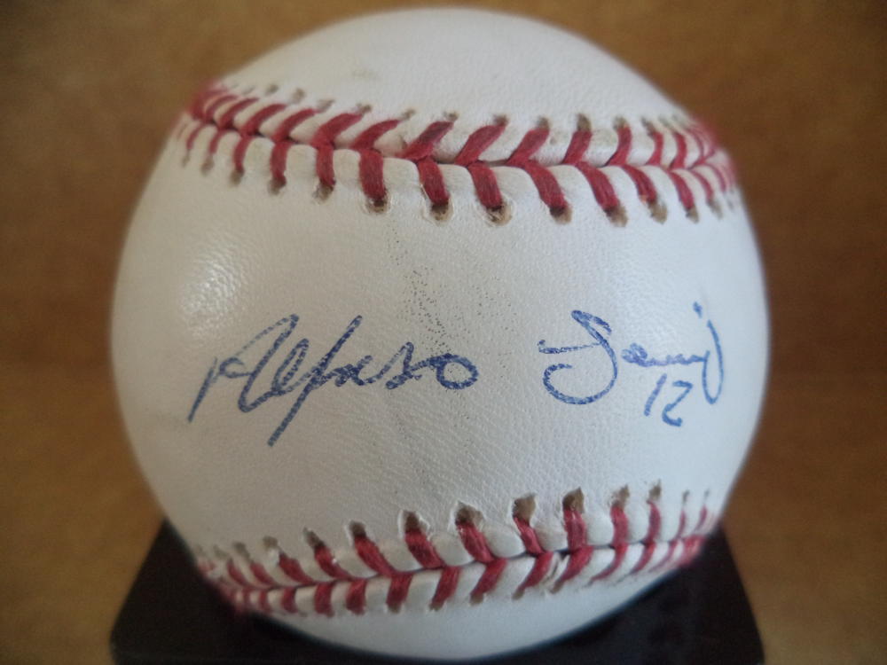 ALFONSO SORIANO #12 YANKEES/CUBS SIGNED AUTOGRAPHED M.L. BASEBALL COA