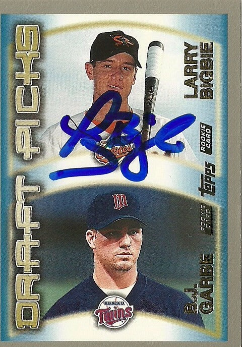 LARRY BIGBIE BALTIMORE ORIOLES SIGNED AUTOGRAPHED 1999 TOPPS RC #209 W/COA