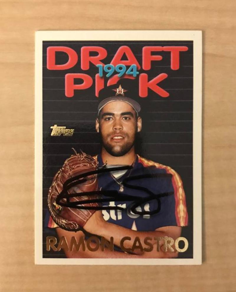 RAMON CASTRO HOUSTON ASTROS SIGNED AUTOGRAPHED 1995 TOPPS CARD #313 W/COA 