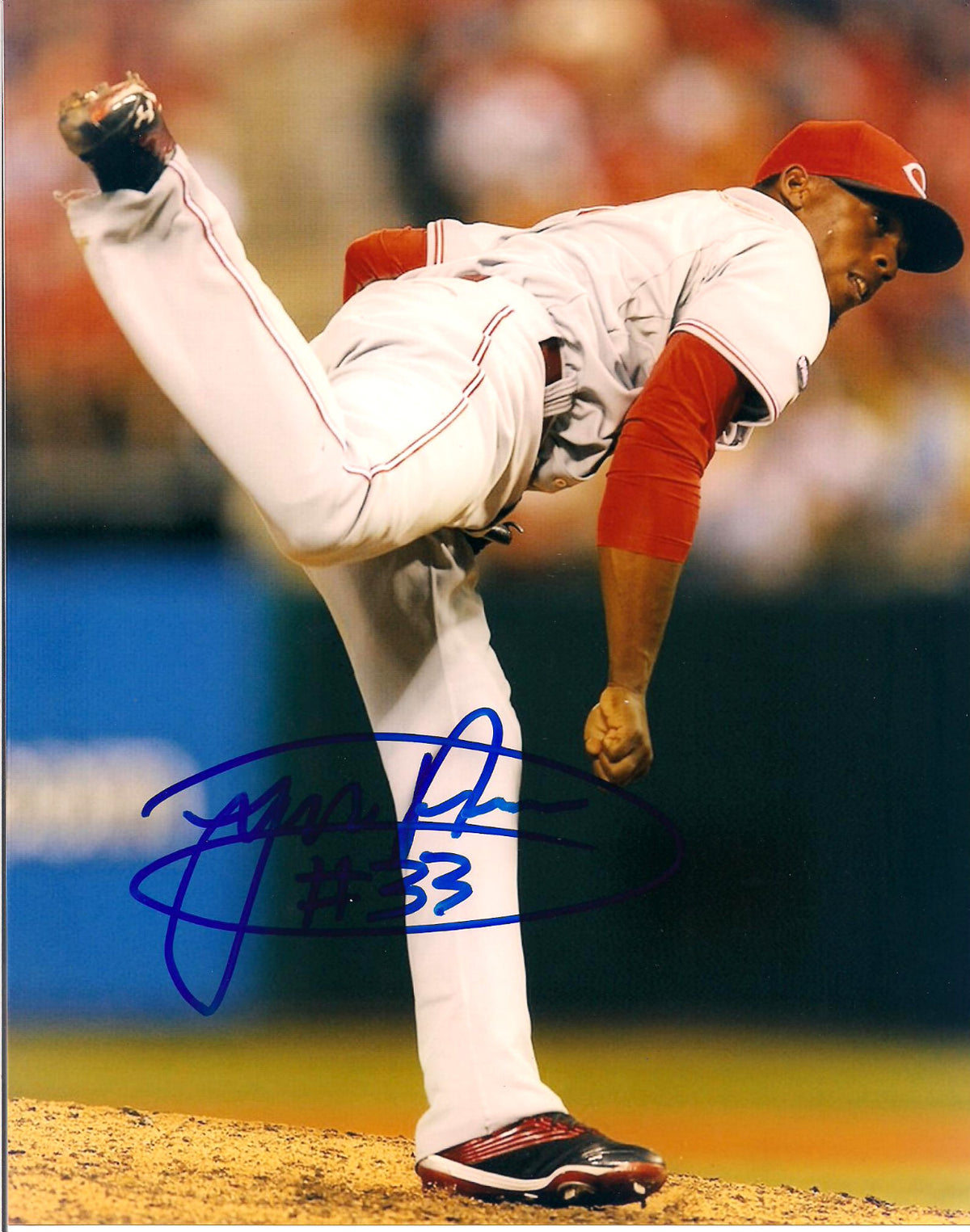 JOSE ARREDONDO CINCINNATI REDS SIGNED AUTOGRAPHED 8X10 PHOTO W/COA