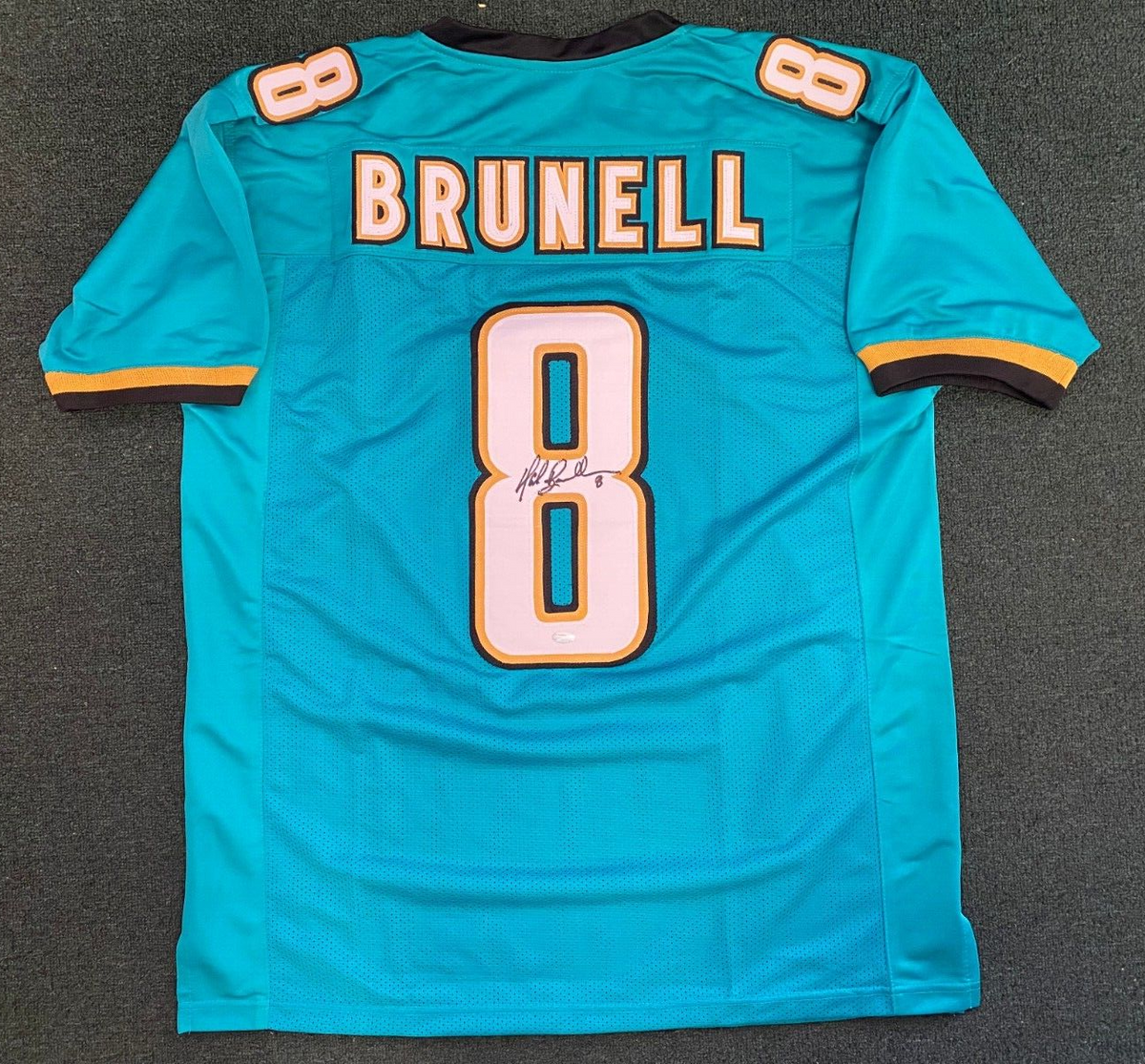 MARK BRUNELL JACKSONVILLE JAGS SIGNED AUTOGRAPH CUSTOM JERSEY SIZE XL SCHWARTZ