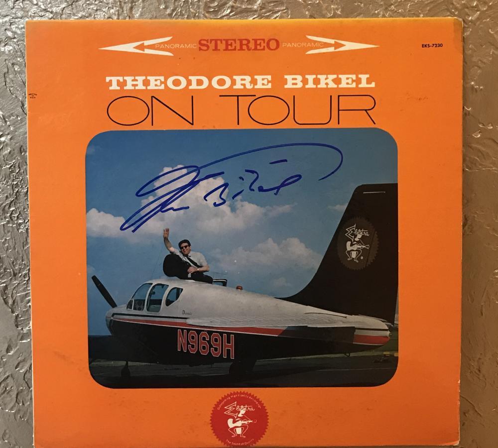 THEODORE BIKEL  ON TOUR   SIGNED VINYL RECORD  ALBUM  W/COA